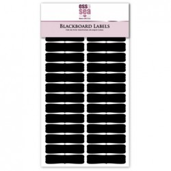 30 Small Ornate Blackboard Labels Chalkboard Stickers (50mm x 12mm)