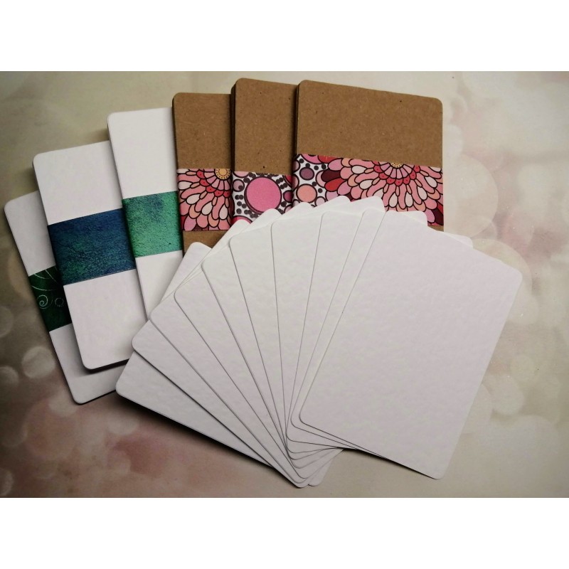 25 ACEO / ATC Blank Mini Artist Trading Cards Plain with Rounded Corners 2.5"x3.5"