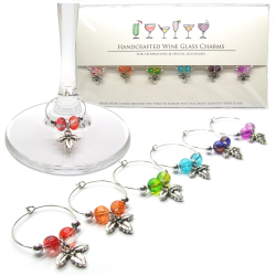 Holly Christmas Wine Glass Charms Table Decorations