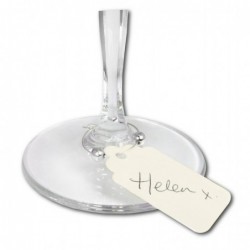 10 Wine Glass Place Card Stem Tags