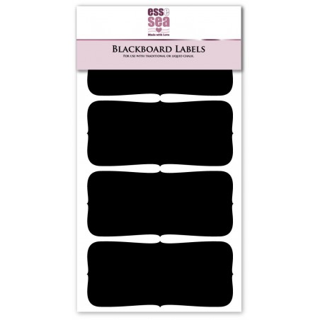 4 Large Ornate Blackboard Labels Chalkboard Stickers (100mm x 45mm)