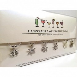 Snowflakes Wine Glass Charms