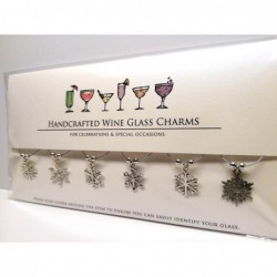 Snowflakes Wine Glass Charms