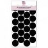24 Small Round Blackboard Labels Circular Chalkboard Stickers (30mm)